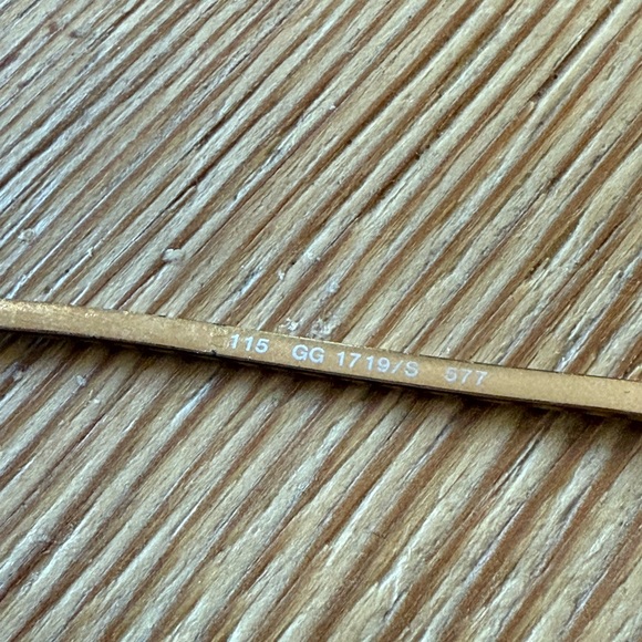 Gucci 1719 Rimless Shield Sunglasses, Gold with Rose Gold Tint Lens - Picture 5 of 10